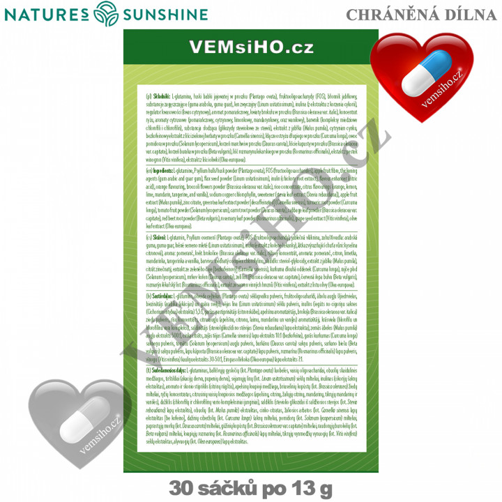 Nature's Sunshine UltraBiome DTX | PATENTOVANÁ SMĚS VLÁKNINY, OVOCE, ZELENINY | 30 sáčků po 13 g ❤ VEMsiHO.cz ❤ 100% Přírodní doplňky stravy, kosmetika, esenciální oleje