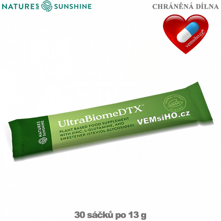 Nature's Sunshine UltraBiome DTX | PATENTOVANÁ SMĚS VLÁKNINY, OVOCE, ZELENINY | 30 sáčků po 13 g ❤ VEMsiHO.cz ❤ 100% Přírodní doplňky stravy, kosmetika, esenciální oleje