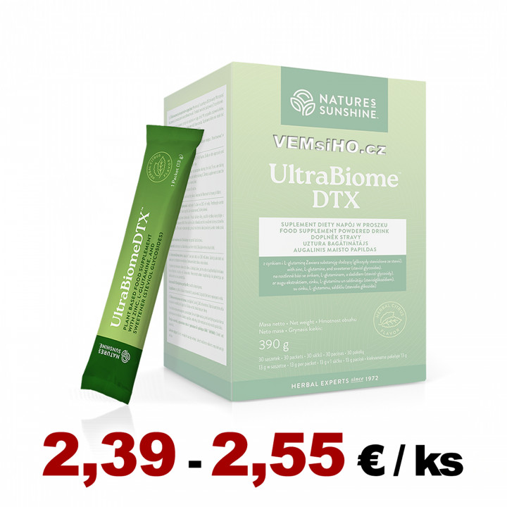 Nature's Sunshine UltraBiome DTX | DETOX | 1 pack of 13 g ❤ VEMsiHO.cz ❤ 100% Natural food supplements, cosmetics, essential oils