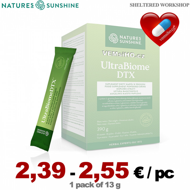 Nature's Sunshine UltraBiome DTX | DETOX | 1 sáčok po 13 g ❤ VEMsiHO.cz ❤ 100% Prírodné doplnky stravy, kozmetika, esenciálne oleje