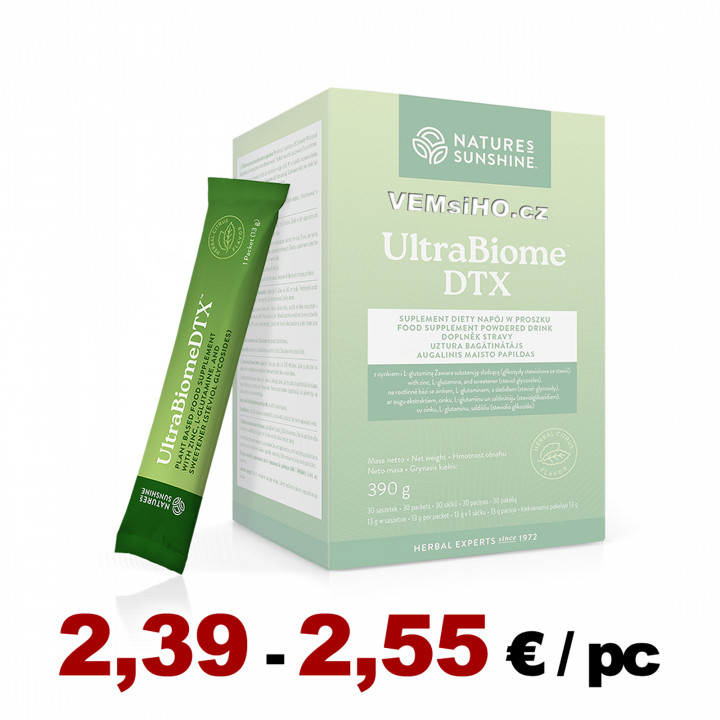 Nature's Sunshine UltraBiome DTX | DETOX | sáček po 13 g ❤ VEMsiHO.cz ❤ 100% Přírodní doplňky stravy, kosmetika, esenciální oleje