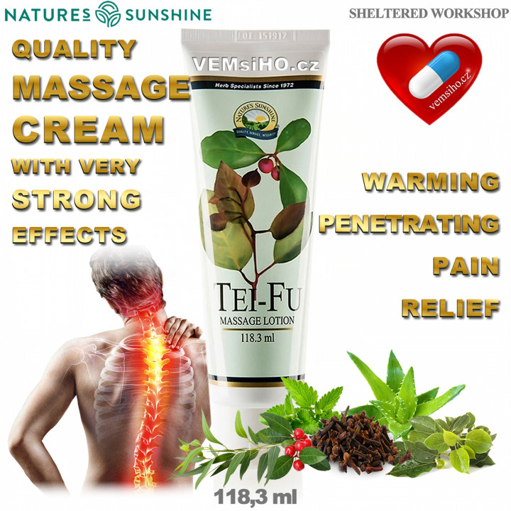 Nature's Sunshine Tei-fu | MASSAGE CREAM WITH STRONG EFFECTS | 118,3 ml ❤ VEMsiHO.cz ❤ 100% Natural food supplements, cosmetics, essential oils