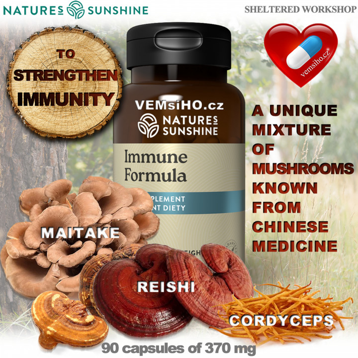 Nature's Sunshine Immune Formula | PRO IMUNITU | 90 kapslí po 370 mg ❤ VEMsiHO.cz ❤ 100% Přírodní doplňky stravy, kosmetika, esenciální oleje