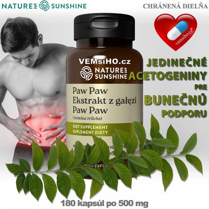 Nature's Sunshine Paw Paw | SILNÁ PODPORA IMUNITY | 180 kapsúl po 500 mg ❤ VEMsiHO.cz ❤ 100% Prírodné doplnky stravy, kozmetika, esenciálne oleje