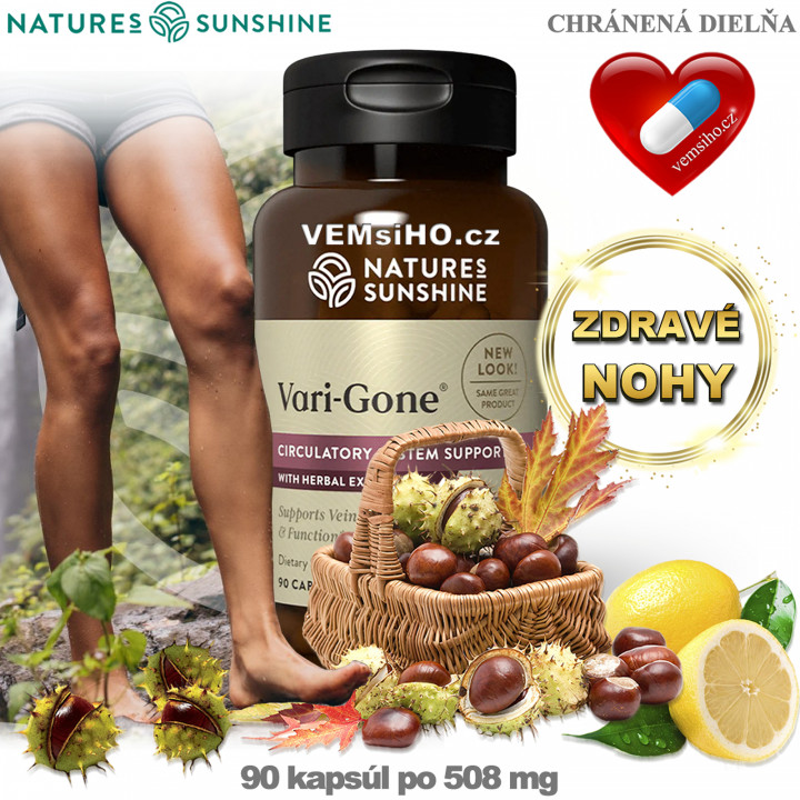 Nature's Sunshine Vari-Gone | HEALTHY VESSELS, HEALTHY LEGS | 90 capsules of 508 mg ❤ VEMsiHO.cz ❤ 100% Natural food supplements, cosmetics, essential oils