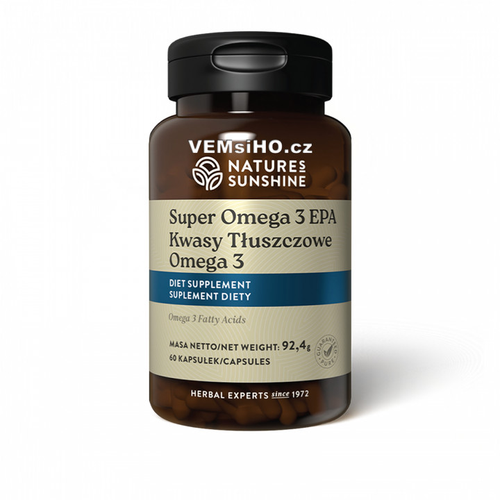 Nature's Sunshine Super Omega 3 EPA | ZDROJ MASTNÝCH KYSELÍN EPA, DHA | 60 kapsúl po 1540 mg ❤ VEMsiHO.cz ❤ 100% Prírodné doplnky stravy, kozmetika, esenciálne oleje