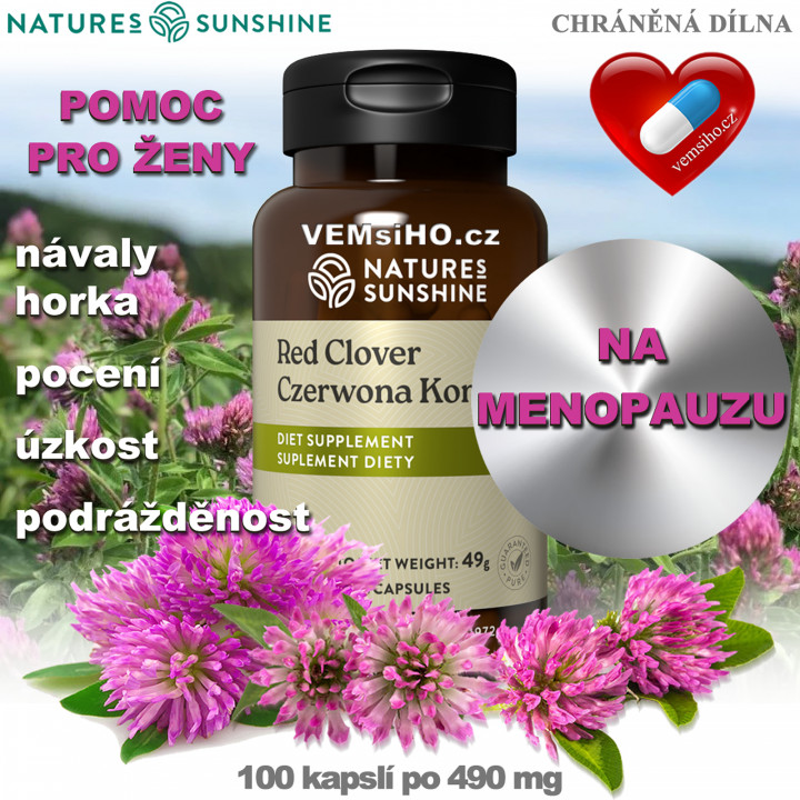 NSP RED CLOVER | Jetel luční | NA MENOPAUZU | AKCE: SLEVA