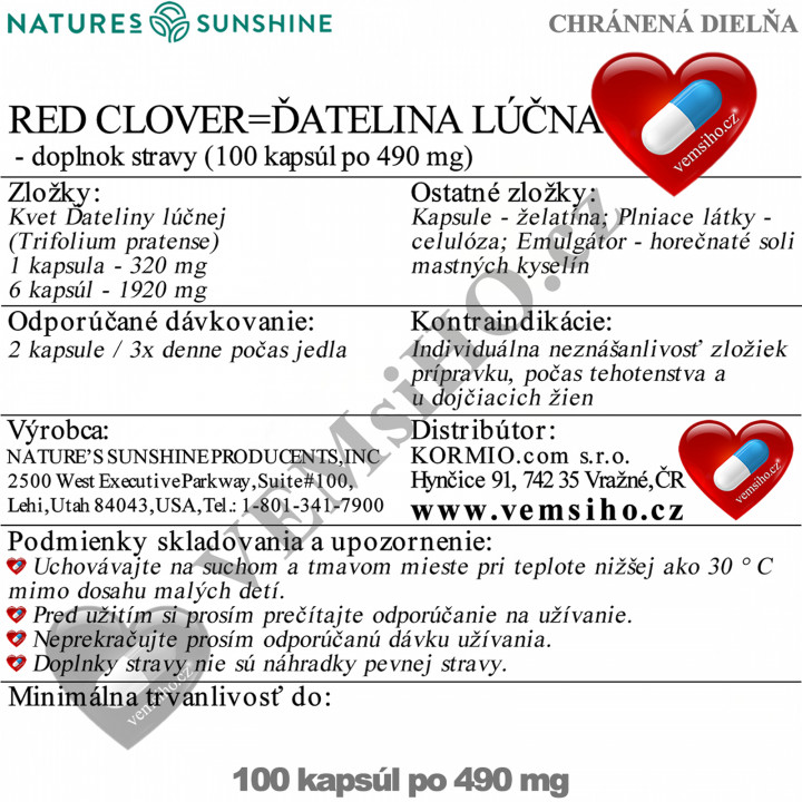 NSP RED CLOVER | Trifolium pratense | ON MENOPAUSE | DISCOUNT