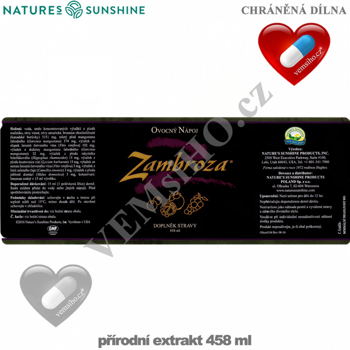 Nature's Sunshine Zambroza | THE MOST POWERFUL ANTIOXIDANT | 458 ml ❤ VEMsiHO.cz ❤ 100% Natural food supplements, cosmetics, essential oils