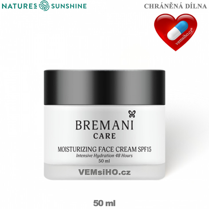 BREMANI CARE Hydratační krém na obličej Spf15 | 50 ml ❤ VEMsiHO.cz ❤ 100% Přírodní doplňky stravy, kosmetika, esenciální oleje