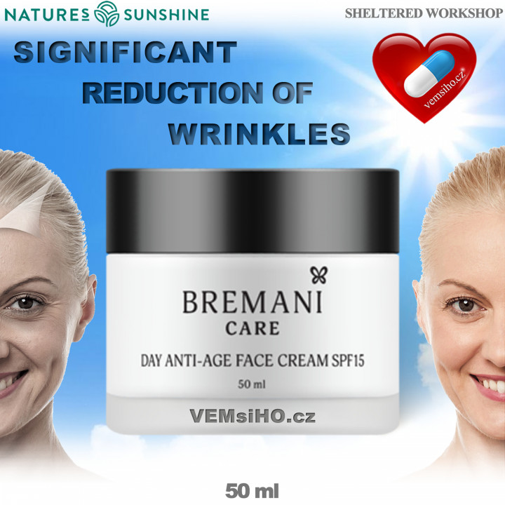 BREMANI CARE Anti-wrinkle day face cream Spf15 40+ | 50 ml ❤ VEMsiHO.cz ❤ 100% Natural food supplements, cosmetics, essential oils