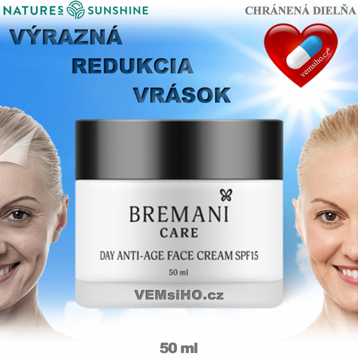 BREMANI CARE Anti-wrinkle day face cream Spf15 40+ | 50 ml ❤ VEMsiHO.cz ❤ 100% Natural food supplements, cosmetics, essential oils