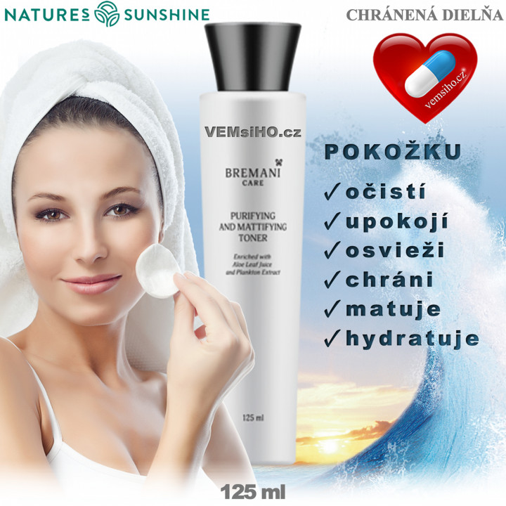 BREMANI CARE Cleansing and mattifying face toner | 125 ml ❤ VEMsiHO.cz ❤ 100% Natural food supplements, cosmetics, essential oils