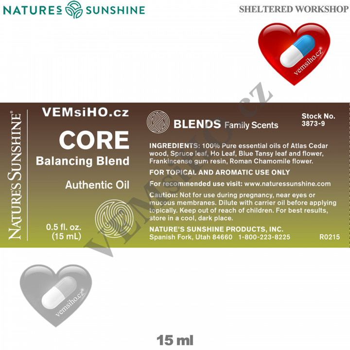 Nature's Sunshine Essential Oil | Core | 15 ml ❤ VEMsiHO.cz ❤ 100% Natural food supplements, cosmetics, essential oils