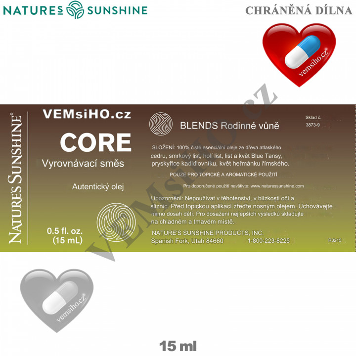 Nature's Sunshine Esenciálny olej | Core | Jadro | 15 ml ❤ VEMsiHO.cz ❤ 100% Prírodné doplnky stravy, kozmetika, esenciálne oleje