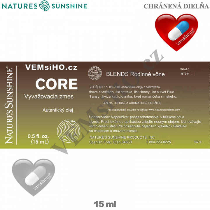 Nature's Sunshine Esenciální olej | Core | Jádro | 15 ml ❤ VEMsiHO.cz ❤ 100% Přírodní doplňky stravy, kosmetika, esenciální oleje