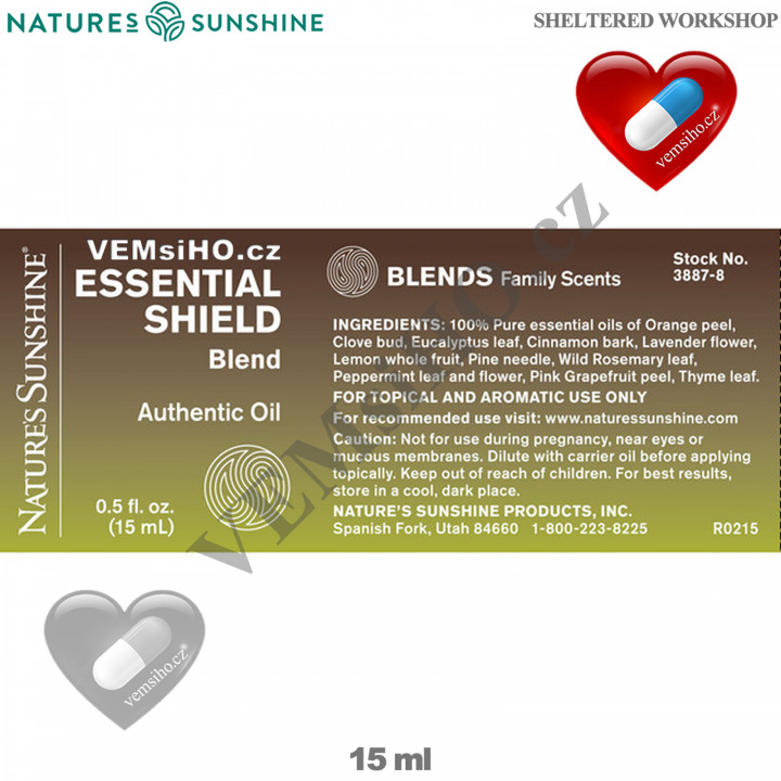 Nature's Sunshine Esenciální olej | Essential Shield | Esenciální štít | 15 ml ❤ VEMsiHO.cz ❤ 100% Přírodní doplňky stravy, kosmetika, esenciální oleje