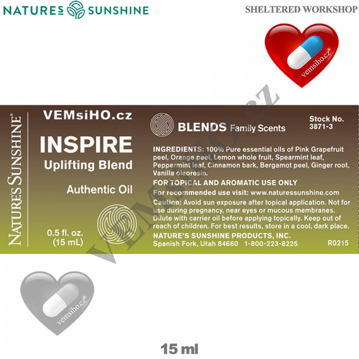 Nature's Sunshine Essential Oil | Inspire | 15 ml ❤ VEMsiHO.cz ❤ 100% Natural food supplements, cosmetics, essential oils