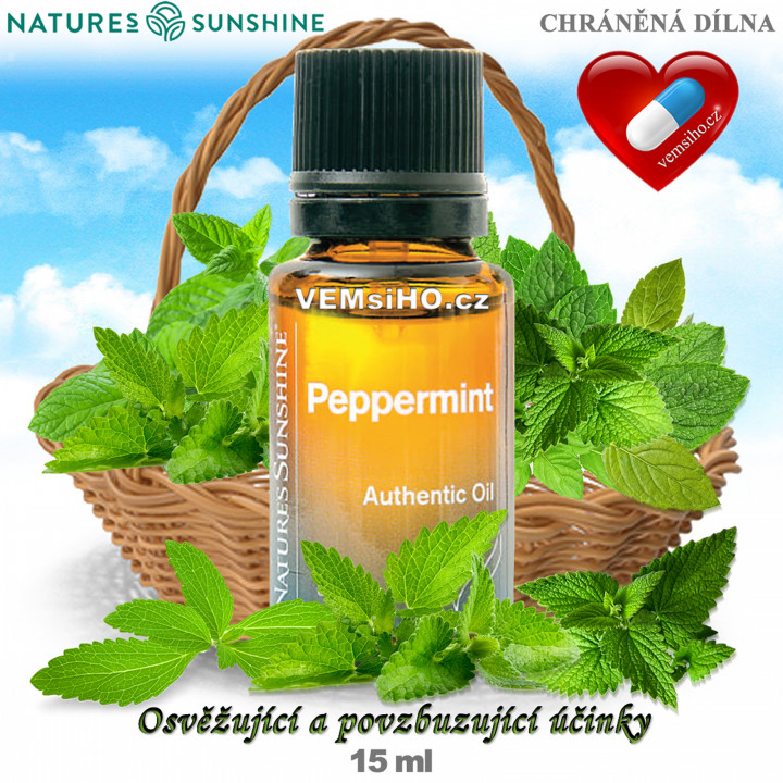 Nature's Sunshine Esenciální olej | Peppermint | Máta peprná | 15 ml ❤ VEMsiHO.cz ❤ 100% Přírodní doplňky stravy, kosmetika, esenciální oleje