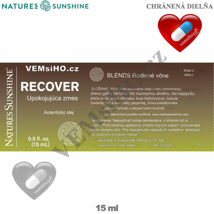 Nature's Sunshine Esenciálny olej | Recover | Obnova | 15 ml ❤ VEMsiHO.cz ❤ 100% Prírodné doplnky stravy, kozmetika, esenciálne oleje