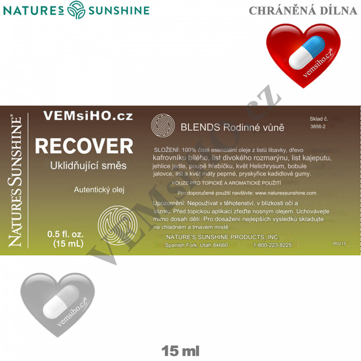 Nature's Sunshine Esenciální olej | Recover | Obnova | 15 ml ❤ VEMsiHO.cz ❤ 100% Přírodní doplňky stravy, kosmetika, esenciální oleje