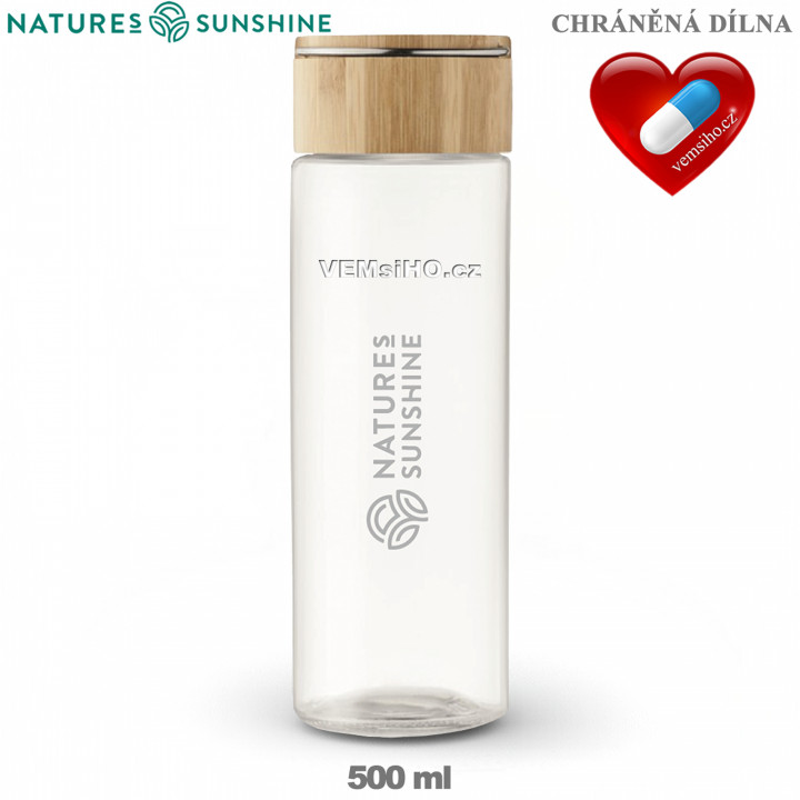 Nature's Sunshine Skleněná láhev s logem | 500 ml ❤ VEMsiHO.cz ❤ 100% Přírodní doplňky stravy, kosmetika, esenciální oleje