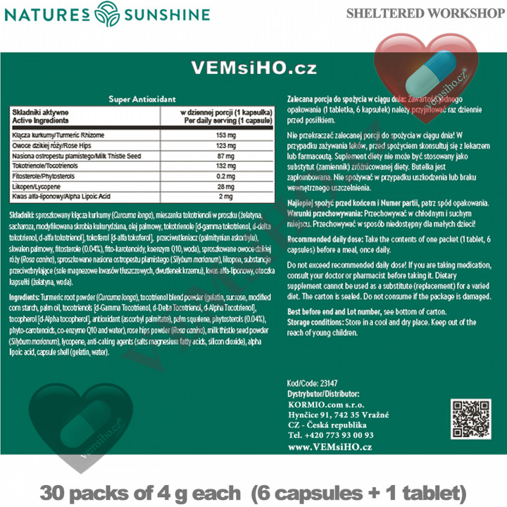 Nature's Sunshine DTX Basics | JEDINEČNÁ KOMBINÁCIA BYLÍN, VITAMÍNOV, PROBIOTIK | 30 sáčkov po 4 g ❤ VEMsiHO.cz ❤ 100% Prírodné doplnky stravy, kozmetika, esenciálne oleje