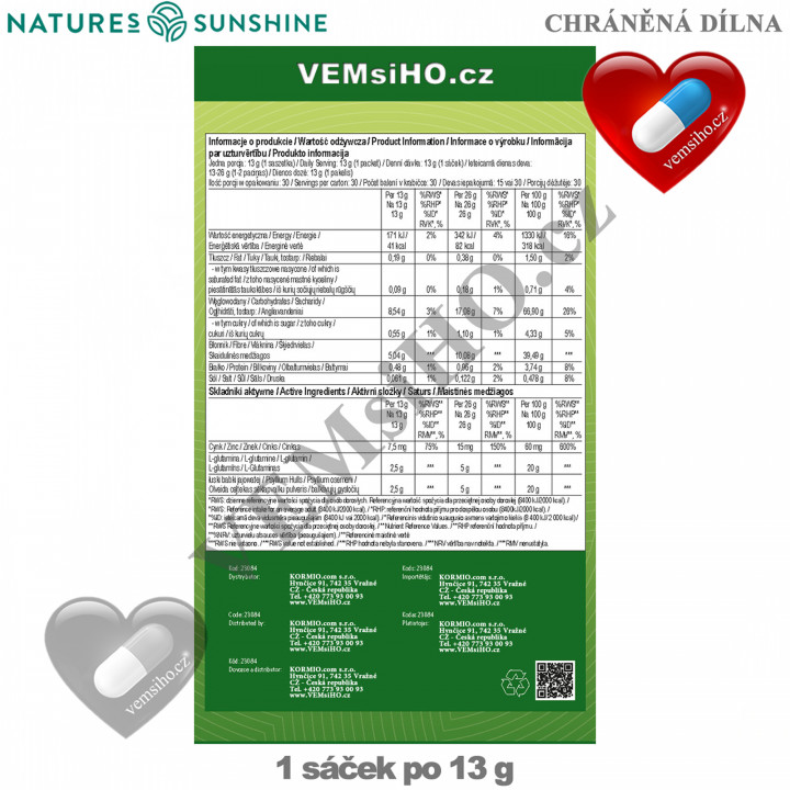 Nature's Sunshine UltraBiome DTX | DETOX | 1 pack of 13 g ❤ VEMsiHO.cz ❤ 100% Natural food supplements, cosmetics, essential oils