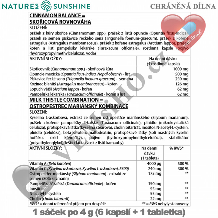 Nature's Sunshine DTX Basics | DETOX | 1 sáček po 4 g (6 kapslí + 1 tabletka) ❤ VEMsiHO.cz ❤ 100% Přírodní doplňky stravy, kosmetika, esenciální oleje