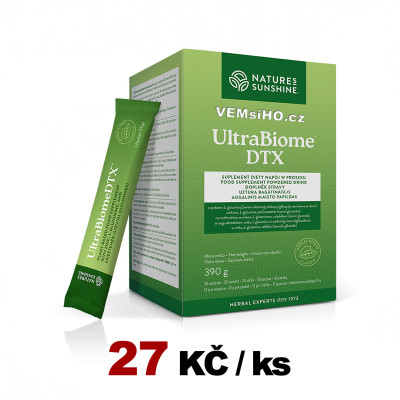 Nature's Sunshine UltraBiome DTX | PATENTED MIXTURE OF FIBER, FRUIT, VEGETABLES | 30 packs of 13 g each ❤ VEMsiHO.cz ❤ 100% Natural food supplements, cosmetics, essential oils