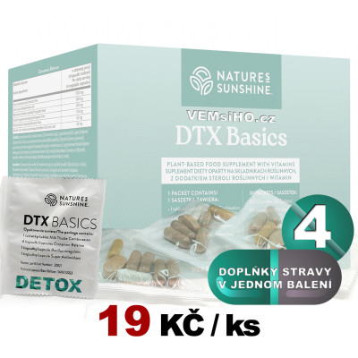 Nature's Sunshine DTX Basics | DETOX | 1 pack of 4 g (6 capsules + 1 tablet) ❤ VEMsiHO.cz ❤ 100% Natural food supplements, cosmetics, essential oils