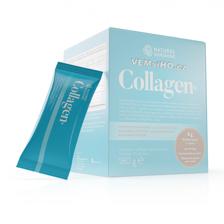 Nature's Sunshine COLLAGEN+ | Kolagén+ | KRÁSNA PLEŤ, ZDRAVÉ VLASY, NECHTY, KĹBY | 1 sáčok po 6 g ❤ VEMsiHO.cz ❤ 100% Prírodné doplnky stravy, kozmetika, esenciálne oleje