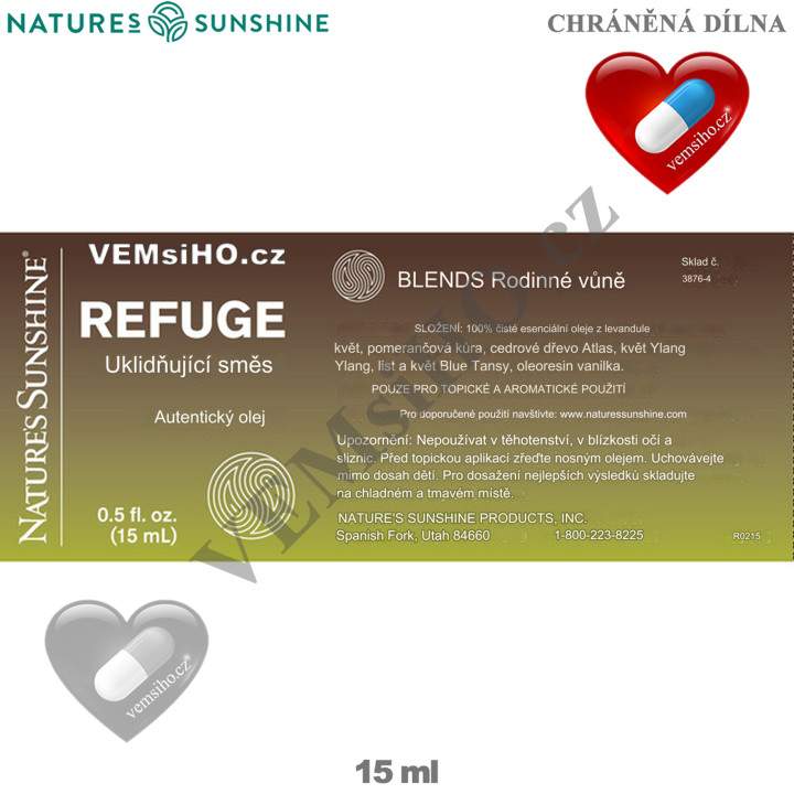 Nature's Sunshine Esenciální olej | Refuge | Útočiště | 15 ml ❤ VEMsiHO.cz ❤ 100% Přírodní doplňky stravy, kosmetika, esenciální oleje