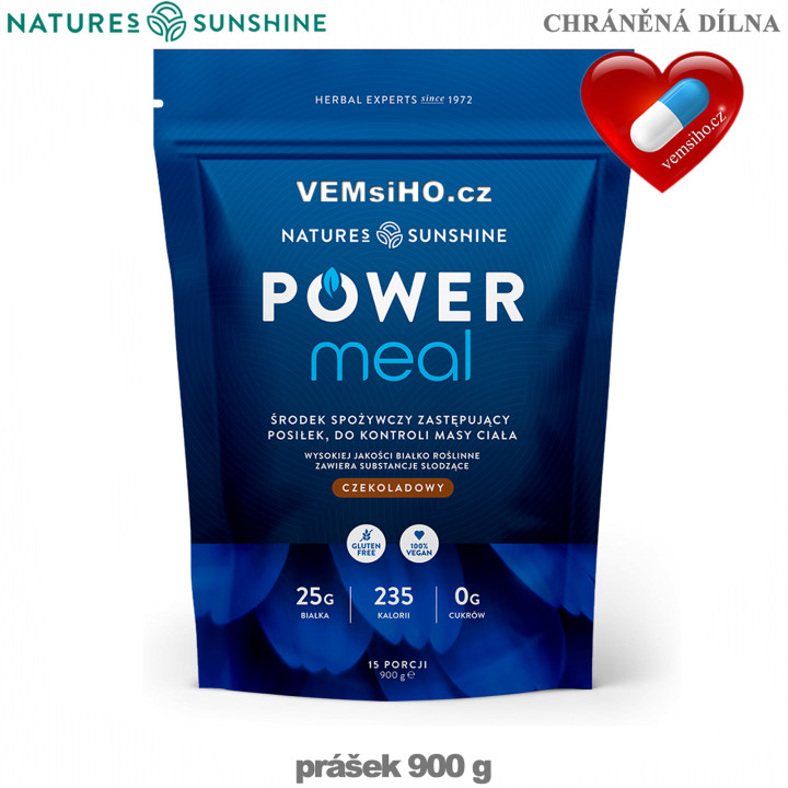 Nature's Sunshine Power Meal | VÝŽIVNÉ SUPERPOTRAVINOVÉ JÍDLO | čokoláda 900 g, vanilka 840 g ❤ VEMsiHO.cz ❤ 100% Přírodní doplňky stravy, kosmetika, esenciální oleje