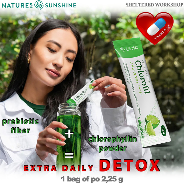 Nature's Sunshine Chlorophyll | NAJSILNEJŠÍ CHLOROFYL NA PLANÉTE | 1 sáčok po 2,25 g ❤ VEMsiHO.cz ❤ 100% Prírodné doplnky stravy, kozmetika, esenciálne oleje