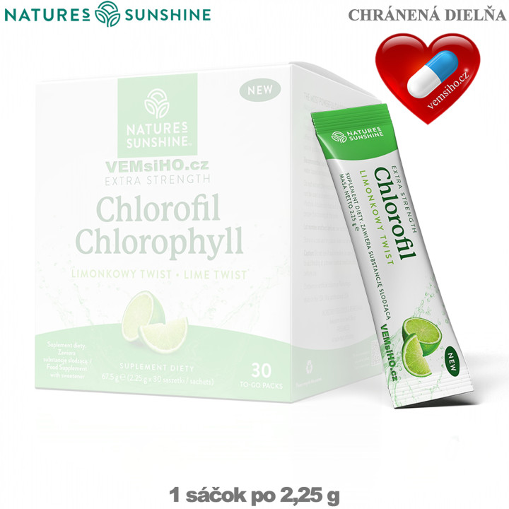 Nature's Sunshine Chlorophyll | NAJSILNEJŠÍ CHLOROFYL NA PLANÉTE | 1 sáčok po 2,25 g ❤ VEMsiHO.cz ❤ 100% Prírodné doplnky stravy, kozmetika, esenciálne oleje