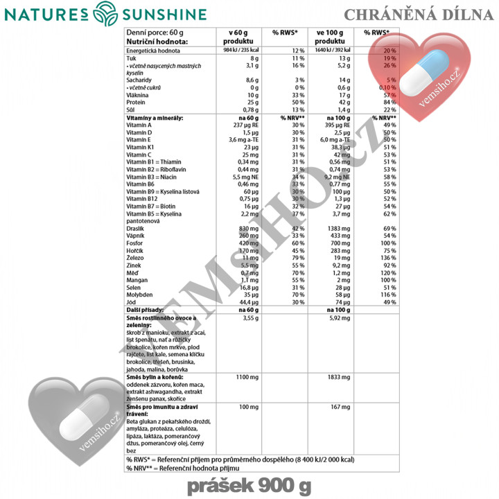 Nature's Sunshine Power Meal | NUTRIENT-RICH SUPERFOOD MEAL | chocolate 900 g, vanilla 840 g ❤ VEMsiHO.cz ❤ 100% Natural food supplements, cosmetics, essential oils