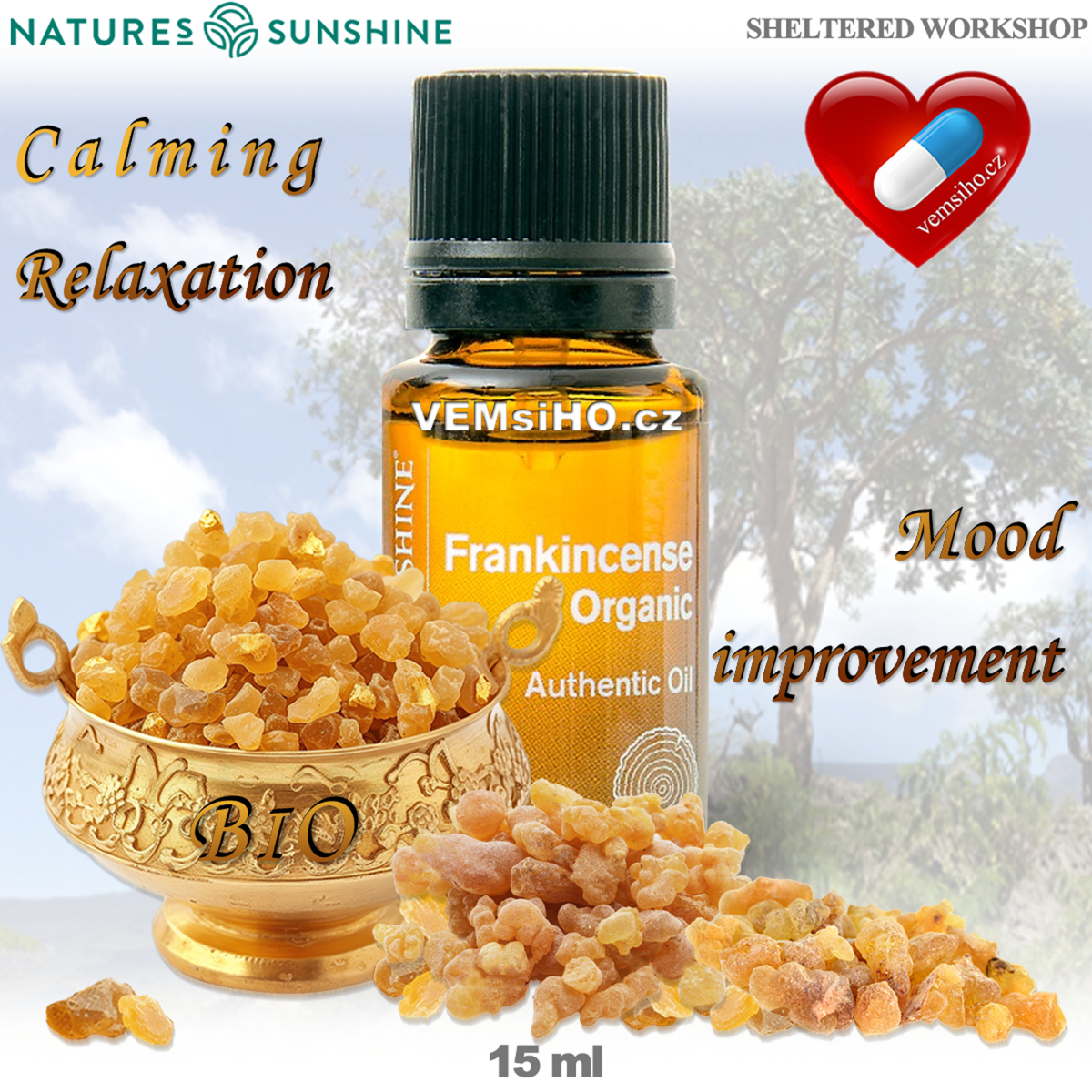 Nature's Sunshine Esenciální olej | Frankincense | Kadidlo | 15 ml ❤ VEMsiHO.cz ❤ 100% Přírodní doplňky stravy, kosmetika, esenciální oleje