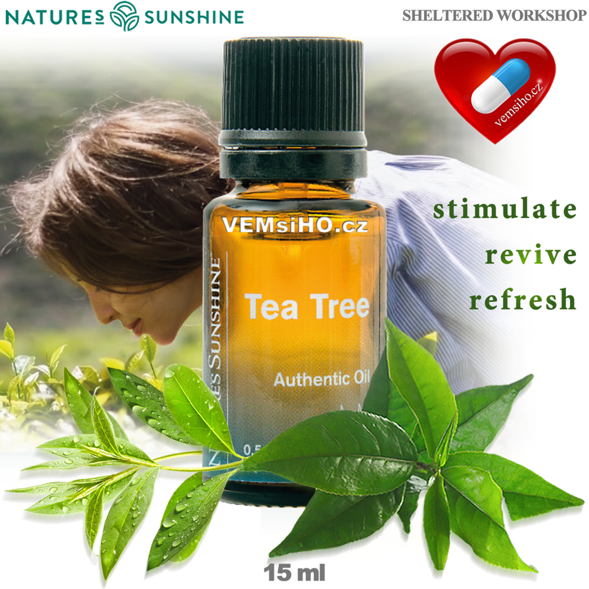 Nature's Sunshine Esenciální olej | Tea Tree | Kajeput střídavolistý | 15 ml ❤ VEMsiHO.cz ❤ 100% Přírodní doplňky stravy, kosmetika, esenciální oleje