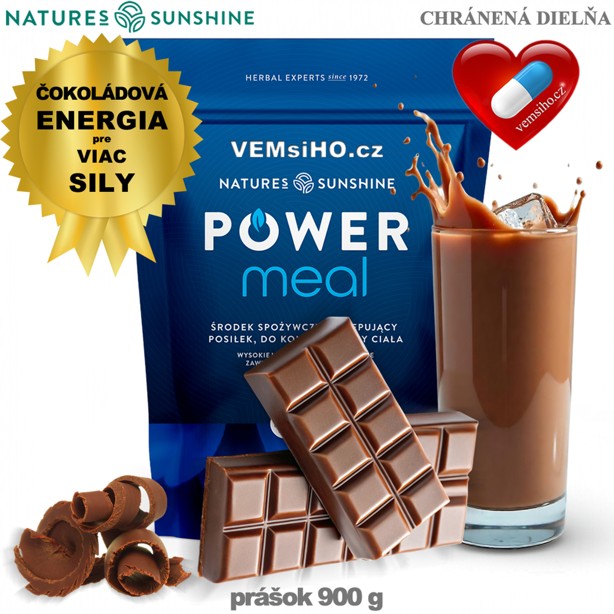 Nature's Sunshine Power Meal | NUTRIENT-RICH SUPERFOOD MEAL | chocolate 900 g, vanilla 840 g ❤ VEMsiHO.cz ❤ 100% Natural food supplements, cosmetics, essential oils