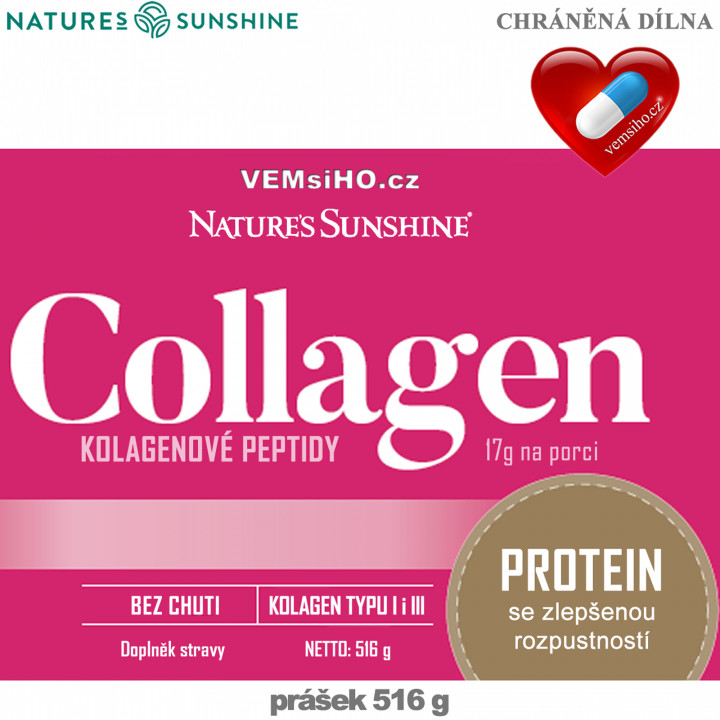 Nature's Sunshine COLLAGEN | Kolagen | PRÉMIOVÉ KOLAGENOVÉ PEPTIDY | 516 g ❤ VEMsiHO.cz ❤ 100% Přírodní doplňky stravy, kosmetika, esenciální oleje