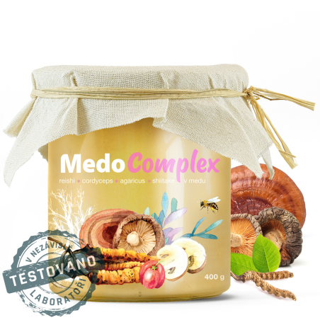 MycoMedica MedoComplex | MED + ACEROLA + AGARICUS + CORDYCEPS + REISHI + SHIITAKE | 400 g