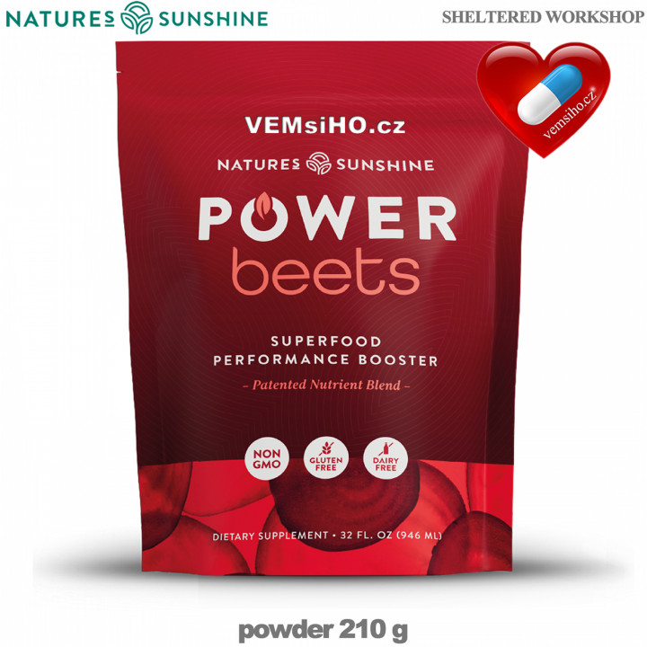 Nature's Sunshine Power Beets | SILNÁ ČERVENÁ REPA | 210 g ❤ VEMsiHO.cz ❤ 100% Prírodné doplnky stravy, kozmetika, esenciálne oleje