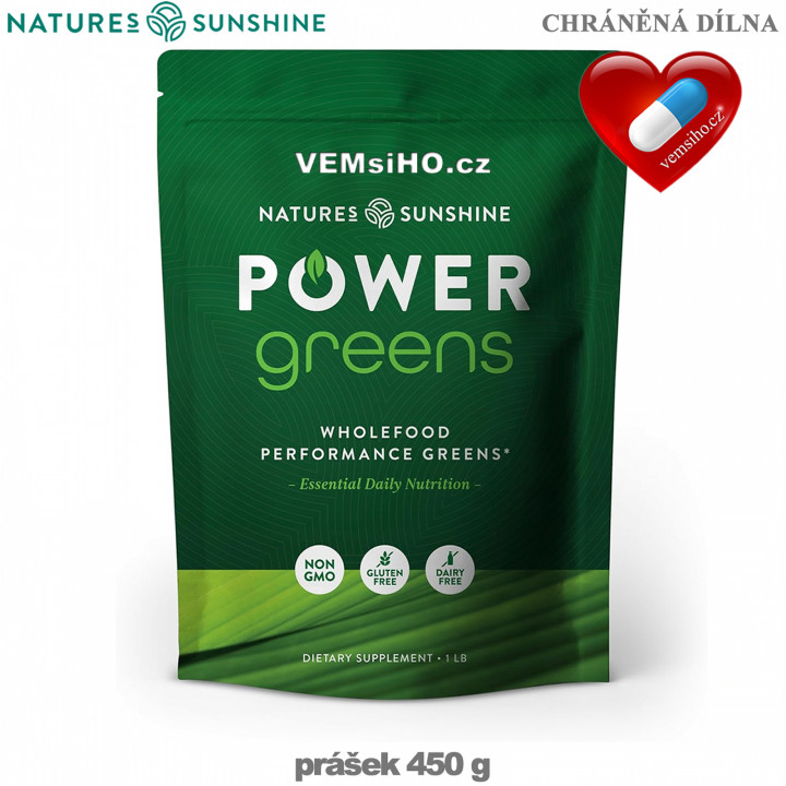 Nature's Sunshine Power Greens | ANTIOXIDANT, IMUNITA, ENERGIA | 450 g ❤ VEMsiHO.cz ❤ 100% Prírodné doplnky stravy, kozmetika, esenciálne oleje