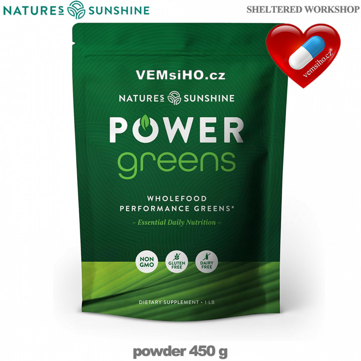 Nature's Sunshine Power Greens | ANTIOXIDANT, IMUNITA, ENERGIA | 450 g ❤ VEMsiHO.cz ❤ 100% Prírodné doplnky stravy, kozmetika, esenciálne oleje