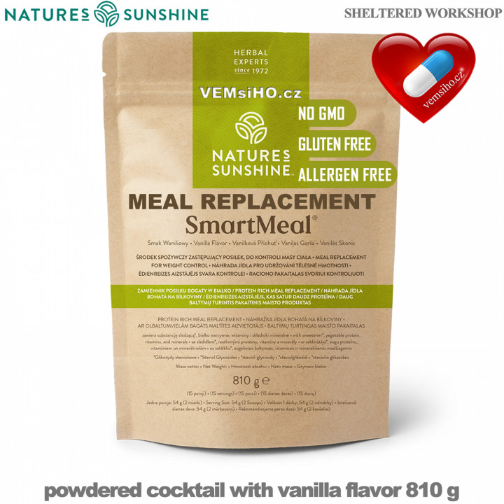 Nature's Sunshine SmartMeal | BIELKOVINY + VLÁKNINA + VITAMÍNY + MINERÁLY | 810 g ❤ VEMsiHO.cz ❤ 100% Prírodné doplnky stravy, kozmetika, esenciálne oleje