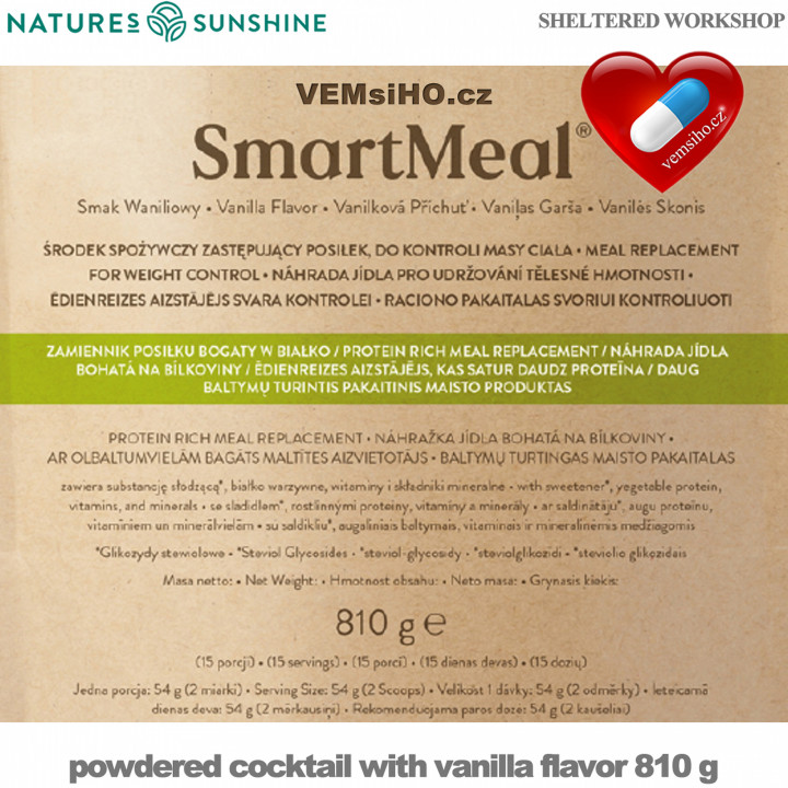 Nature's Sunshine SmartMeal | BIELKOVINY + VLÁKNINA + VITAMÍNY + MINERÁLY | 810 g ❤ VEMsiHO.cz ❤ 100% Prírodné doplnky stravy, kozmetika, esenciálne oleje