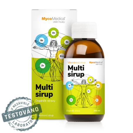 MycoMedica Multi sirup | VITAMÍNY C, D3, B6, B9, B12 + ZINOK | 200 ml