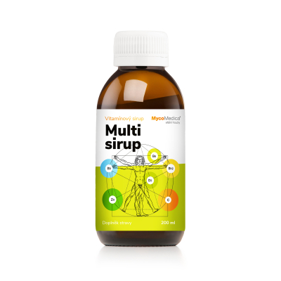 MycoMedica Multi sirup | VITAMÍNY C, D3, B6, B9, B12 + ZINOK | 200 ml