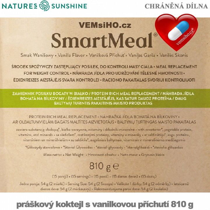 Nature's Sunshine SmartMeal | BIELKOVINY + VLÁKNINA + VITAMÍNY + MINERÁLY | 810 g ❤ VEMsiHO.cz ❤ 100% Prírodné doplnky stravy, kozmetika, esenciálne oleje